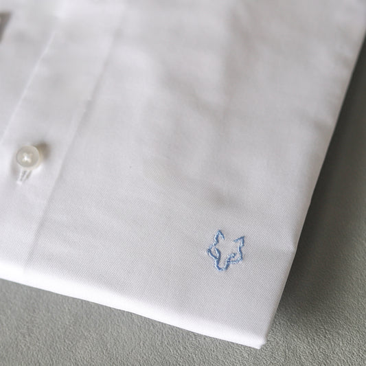 Camisa Blanca Lobo Bordado
