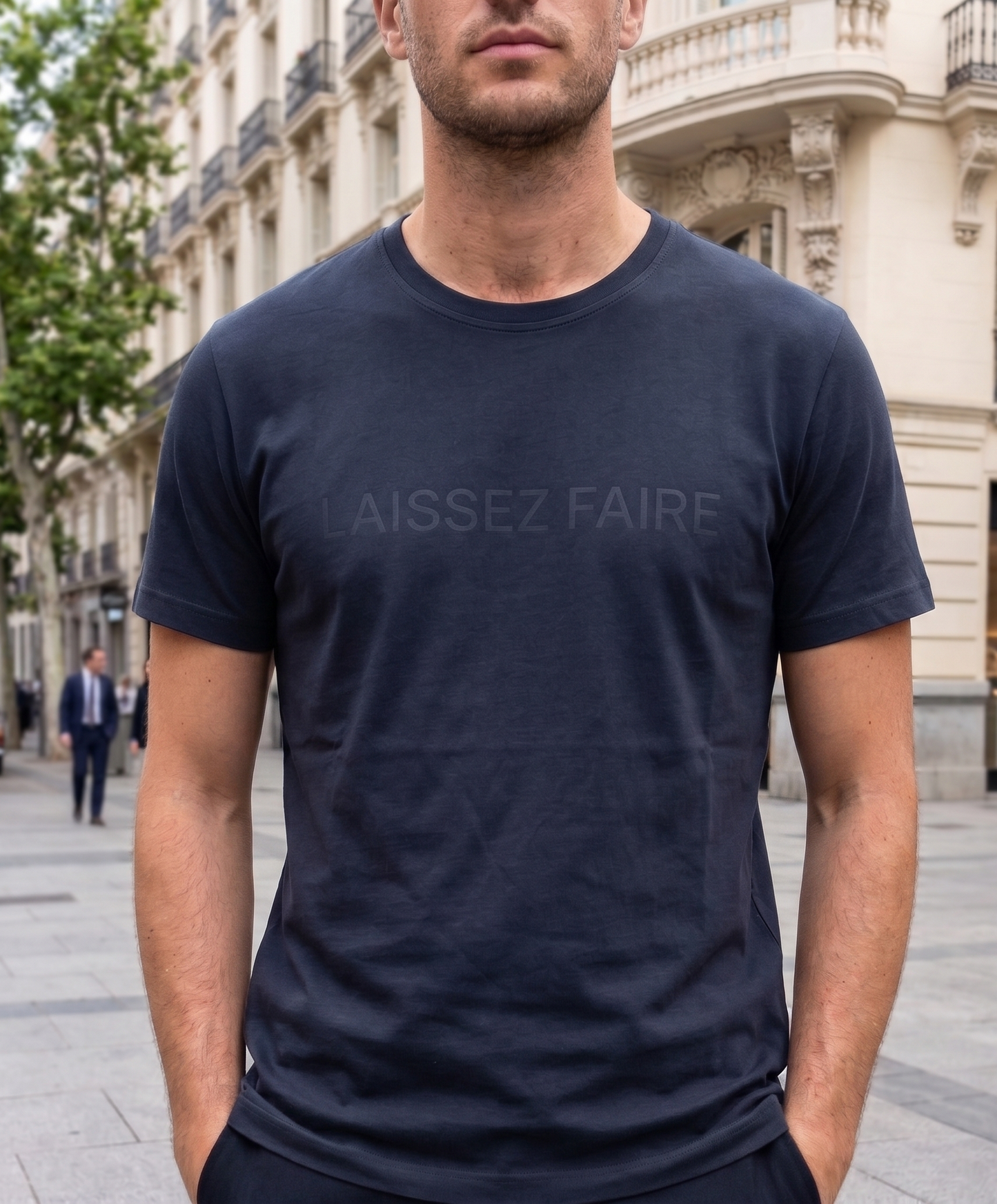 Camiseta Navy “LAISSEZ FAIRE”