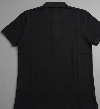 Polo Negro Lobo Bordado
